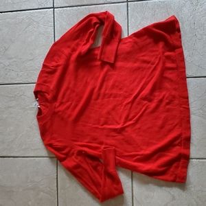 Red sweater maternity